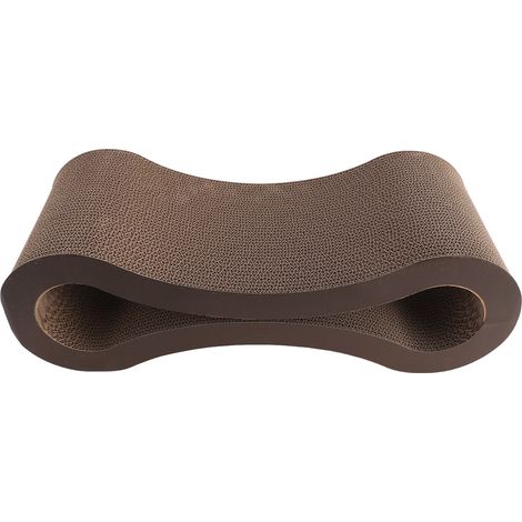 Cat Scratcher Lounge Protecting Furniture Corrugated Cat Scratching Cardboard Bed Extra Thick Ergonomic Scratch Pad Coffee (1/5)