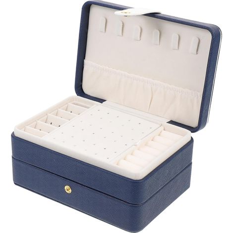 Boîte à Bijoux Multicouche en Cuir Pu Élégante et Simple pour Organiser Colliers et Épingles à Cheveux, Voyage Rangement sur Bureau (1/5)