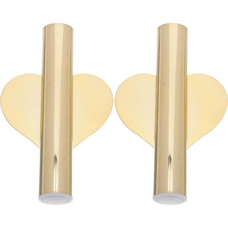 Vase suspendu minimaliste en forme de cœur Gadpiparty, tuyau fer, lot 2, couleur or, pour fleurs (1/5)