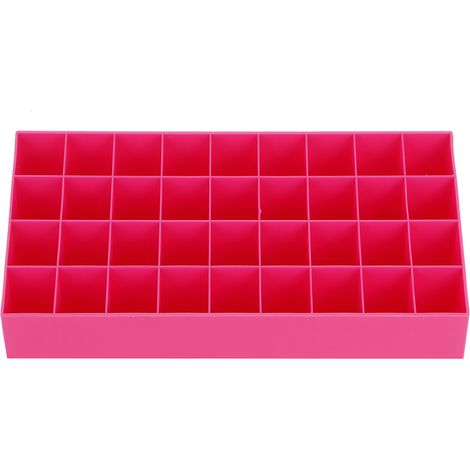 Boîte de Rangement Maquillage 36 Cases - Organisateur Cosmétique Rose pour Bureau Étagère à Lipsticks (1/5)