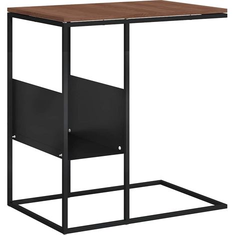 Maison Exclusive - Mesa auxiliar de madera contrachapada negro 55 (1/5)