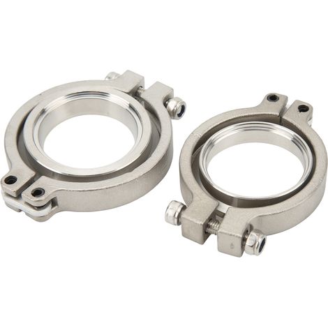 Kit de réparation collier à bride V 44 mm inox pour wastegate TiAL MV-R MV-S, 2 brides et 2 colliers, argent (1/5)