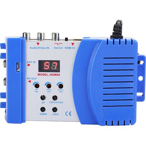 Modulateur numérique RF HDMI HDM69, convertisseur AV vers RF, modulateur portable VHF/UHF PAL standard pour UE 100-240 V