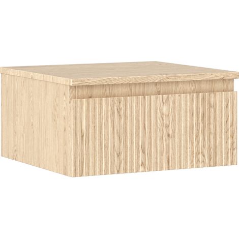 Mexen Rivel Badezimmerschrank unter dem Waschbecken 50 cm mit Arbeitsplatte, 1 Schublade, gerillt, Eiche - 91A20-05023-1-BFC81 (1/5)