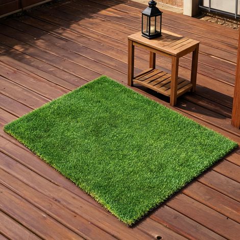Gazon artificiel rouleau 2 x 4m vert drainage rapide coloris vert (1/5)
