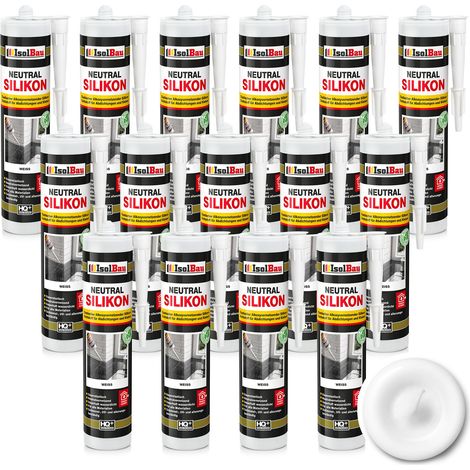 IsolBau Silicone Neutro Bianco Neutralsilikon 15 x 300ml (1/5)