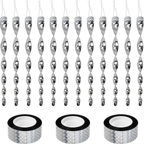 Lot de 10 moulins à Vent pour Jardin, Balcon, répulsif Anti-Oiseaux, réfléchissant, pour décoration de Jardin, verger, Cour (1/5)
