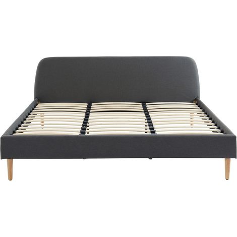 Lit adulte scandinave 180x200 gris foncé - Gaby (1/5)