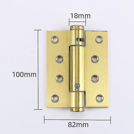Cerniera a molla invisibile per porta, chiusura automatica con ammortizzatore, chiusura automatica, porta nascosta Hao 4 pollici color oro sabbia