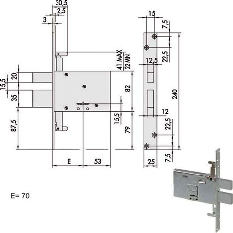 Cerradura doble de mapa Inf.All 57336-70-0 Cisa