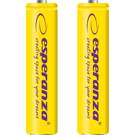 Esperanza rechargeable batteries ni mh aaa 1000mah 2pcs yellow