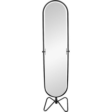 Specchio girevole su piedistallo L. 40 x H. 169 cm in Metallo Nero - ASATU