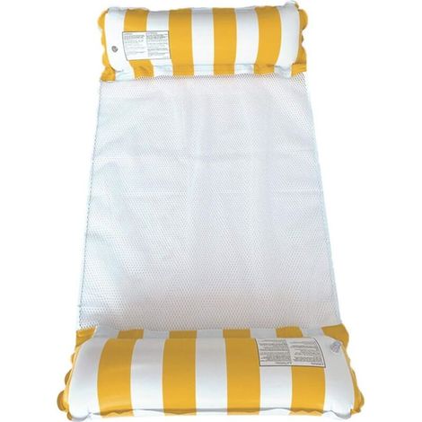 Chaise Flottante de Piscine. Hamac Gonflable avec Filet de Fond. Portable pour Détente et Plaisir en Vacances