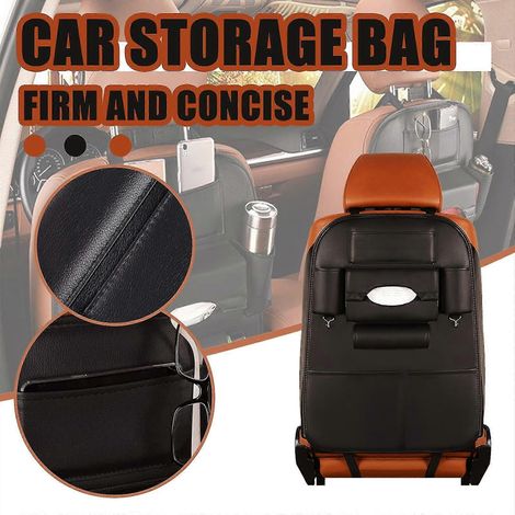 Lot de 2 housses de siège auto en cuir de qualité supérieure, organisateurs et accessoires de voyage (1/5)