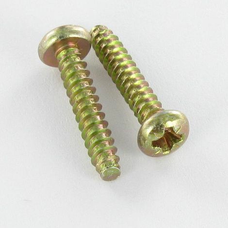 Vis tôle tête cylindrique bombée large Pozi 2.9X9.5 Bichromaté Sans pointe-10 pièces