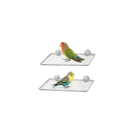 Set mit 2 Edelstahl-Vogelstangen für Käfige – Offenes Gitter – Leicht zu reinigen – Sitzstangen für Wellensittiche – Flache Sitzstangen für Wellensittiche – Flache Sitzstangen für Nymphensittiche