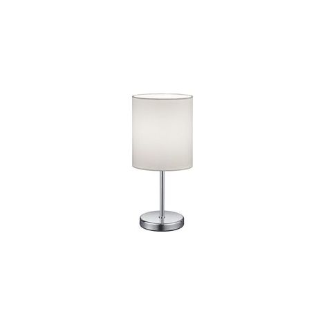 Lampe de bureau avec abat-jour en tissu, culot E14, 40 W, couleur blanc, dimensions 13 × 13 × 28,5 cm (1/3)
