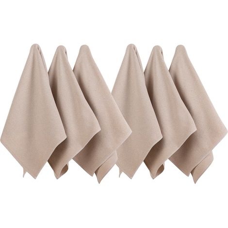 Juego de toallas de cocina Set 90% Algodón / 10% Poliéster Beige 270 gr/m² (1/2)