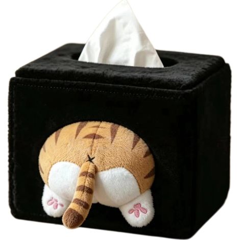 Cache-boîte à mouchoirs peluche tigreau décor mignon créatif (1/2)