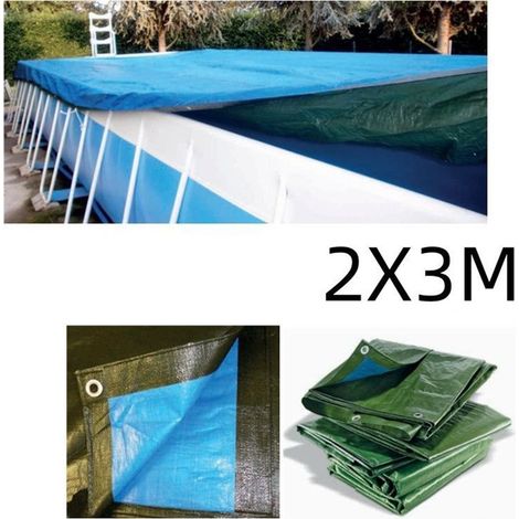 Couverture Piscine De Raffia Bâche 100g 2x3mt Couverture De La Piscine Imperméable 404434 (1/4)