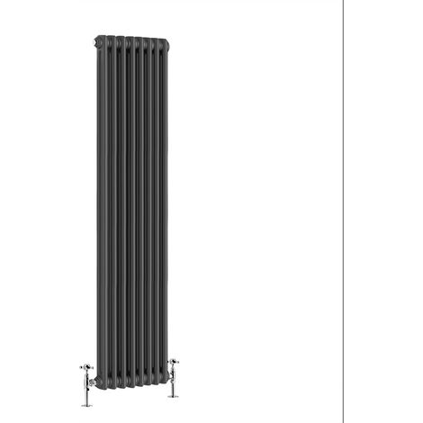 Warmehaus Traditional Double Anthracite Radiator 1800 x 380mm (1/5)