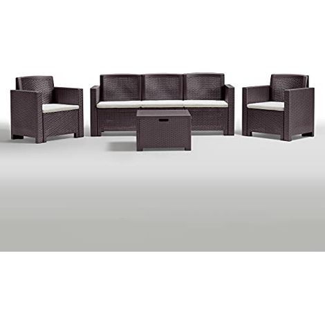 Bica 9028.3 Set Alabama 3 Salottini, Brown, 120x70x70 cm, Marrone, 338x155x79 cm (1/4)