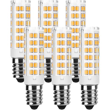E14 LED-Glühbirne, 7 W (entspricht 65 W Halogen), Warmweiß 3000 K, 700 lm, kleine Edison-Schraube, nicht dimmbar, flimmerfrei, AC 220–240 V, für Deckenleuchten, Dunstabzugshauben, Schreibtischlampen, (1/5)