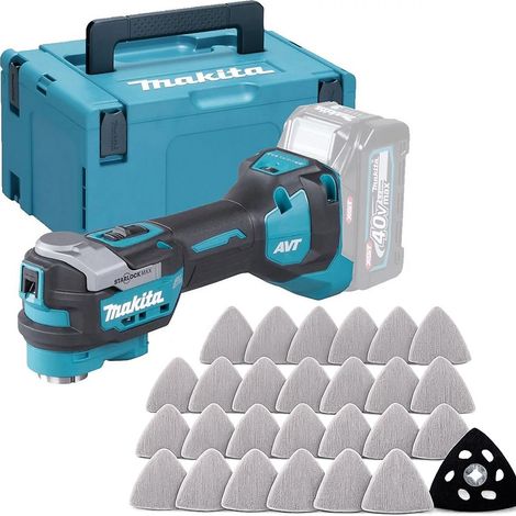 Makita TM001GZ02 40v XGT Brushless Multi Tool Starlock Keyless + 25 Mesh Sheets (1/5)