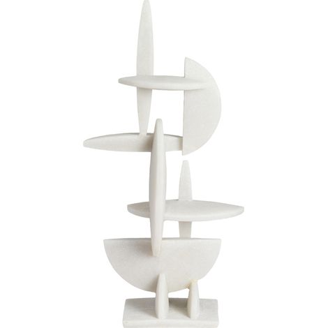 Elegantes weißes Kunststoff-Ornament Light & Living Giselle (1/5)