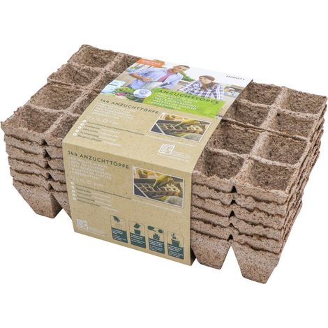 144 Bio-Anzuchttöpfe Ø 5cm quadratisch Ø 5cm quadratisch (1/4)