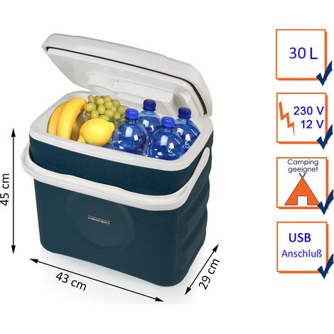 Thermoelektrische Kühlbox ARENDAL in blau 30 Liter 12/230 Volt - USB Anschluß (1/5)