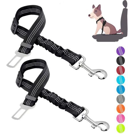 Ceinture de sécurité pour chien réglable et élastique, harnais de sécurité pour chien (1/3)