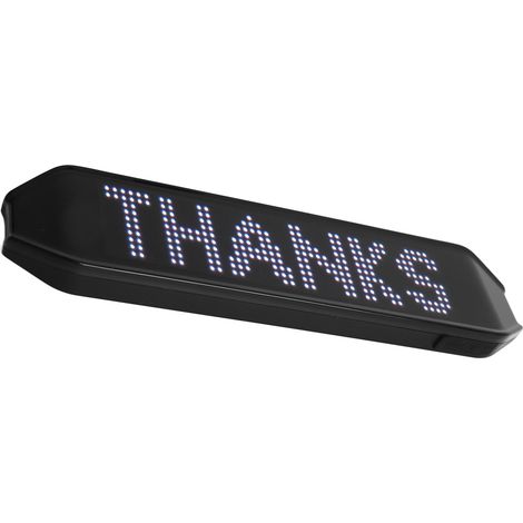 Panneau LED couleur 225 x 55 x 15 mm, 4 modes, contrôle via application, clignotants de vélo programmables, chargement USB