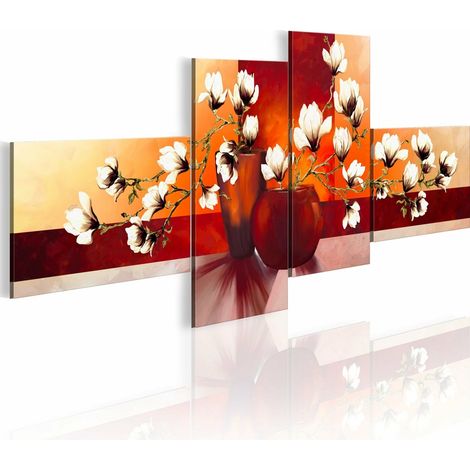 Tableau impressions de magnolias - 200 x 90 cm (1/4)