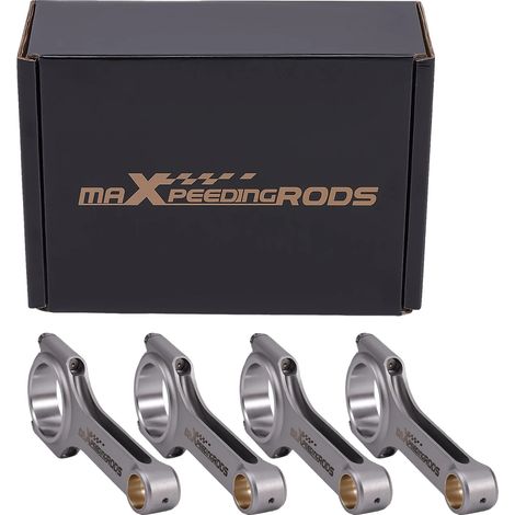 4 bielas en forma de H de acero forjado 4340, compatibles con BMW S14 B23 E30 M3 1988-1991, con potencia de 600 a 800 CV. (1/5)