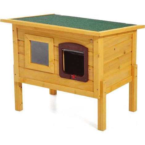 CUCCIA CASETTA PER ANIMALI DOMESTICI IN LEGNO DI ABETE 70 X 51.5 X 60 CM (1/5)