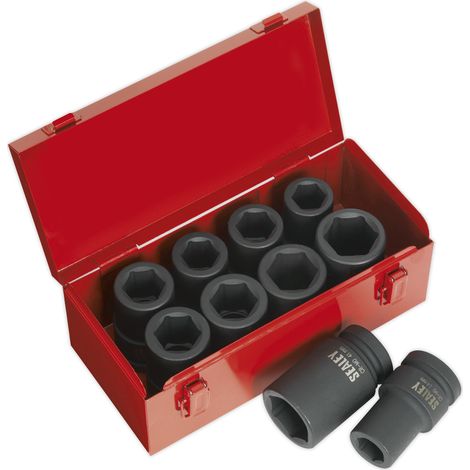 Sealey Premier Metric/Imperial Deep Impact Socket Set 1""Sq Drive 10pc AK689