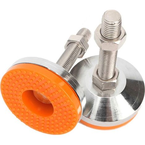 Stück M10-Gewindefüße für schwere Möbel, verstellbare Stahlfüße für Schränke und Tische, Schraubfußstütze, Maschinenfußdurchmesser 60 mm (1/5)