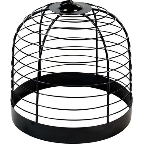 Grille / cloche protection brasero coloris Noir - Ø 32 x Hauteur 30 cm (1/2)