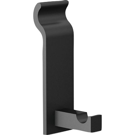 Forma e Funzione Einhängehaken KOS, Haken Unterbauleuchte Halterung, Aluminium, Schwarz, platzsparend, 66x20x27 mm