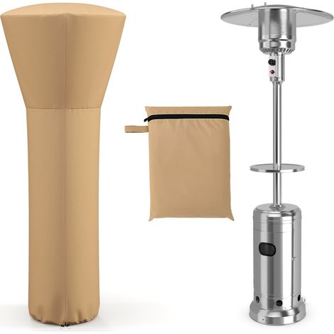 Housse pour chauffage de terrasse, tissu Oxford imperméable, beige