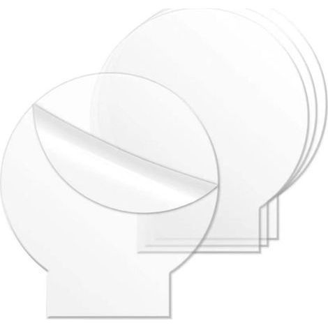 4 Pièces Feuilles en Acrylique Transparentes Plaque Rond en Acrylique Épais (4 mm) Moulé pour Base de Lumière LED, Signe, Projets d'Affichage de Bricolage, Artisanat (1/5)