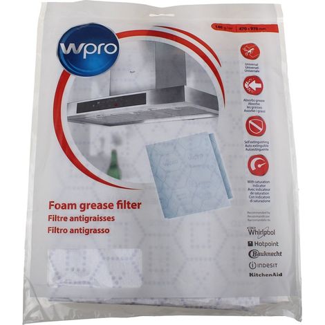Wpro UGF 015 Filtro de campana extractora blanco recortable