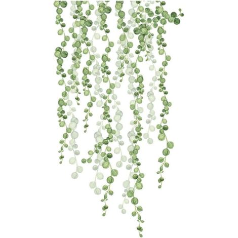 Autocollant Mural Plante Verte Pvc, 2 Feuilles Décoratives Amovibles Résidu de Colle, sans Déformation, pour Vitrine et Salon, Usage Garçon et Filles (1/5)
