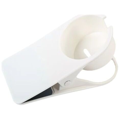 Porte-gobelet à Clip Porte-Gobelet Boisson Bouteille à Clip de Côté Bureau Support de Tasse de Café, Eau, Boisson Gazeuse Clip Porte-Soucoupe Clip Design pour le Bureau (BLANC)