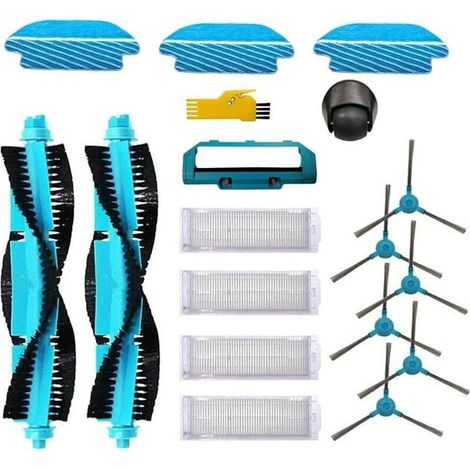 Kit d'accessoires pour Cecotec Conga 3590 3390 3790 3490 3290 3690 Pièces de Rechange pour aspirateur Robot 17 Paquets avec Brosse Principale, Filtre et Brosse latérale (1/4)