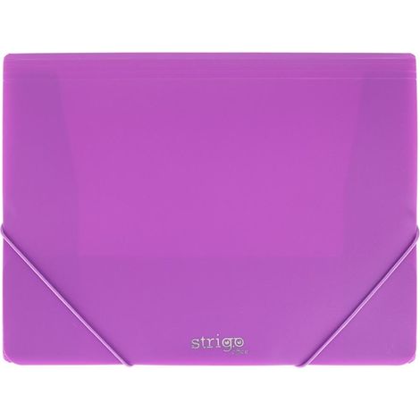 Carpeta con banda elástica A4 PP color morado neón strigo