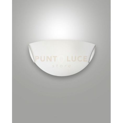 FOX APPLIQUE BIANCO 1 LUCE ATTACCO E27  IN METALLO E VETRO