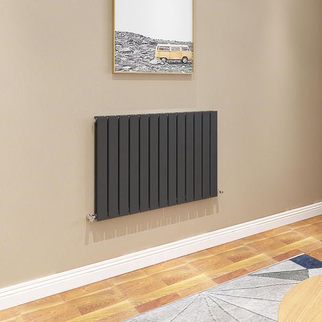 AICA Flat Panel Radiator 600x884mm Central Heating Double Horizontal Stylish Black (1/5)