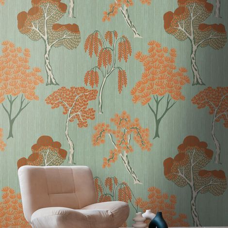 A.S. Creation Livingwalls Fototapete The Wall III 398871 Eine Rolle Ein Motiv 159 x 280 cm Orange Grün (1/4)